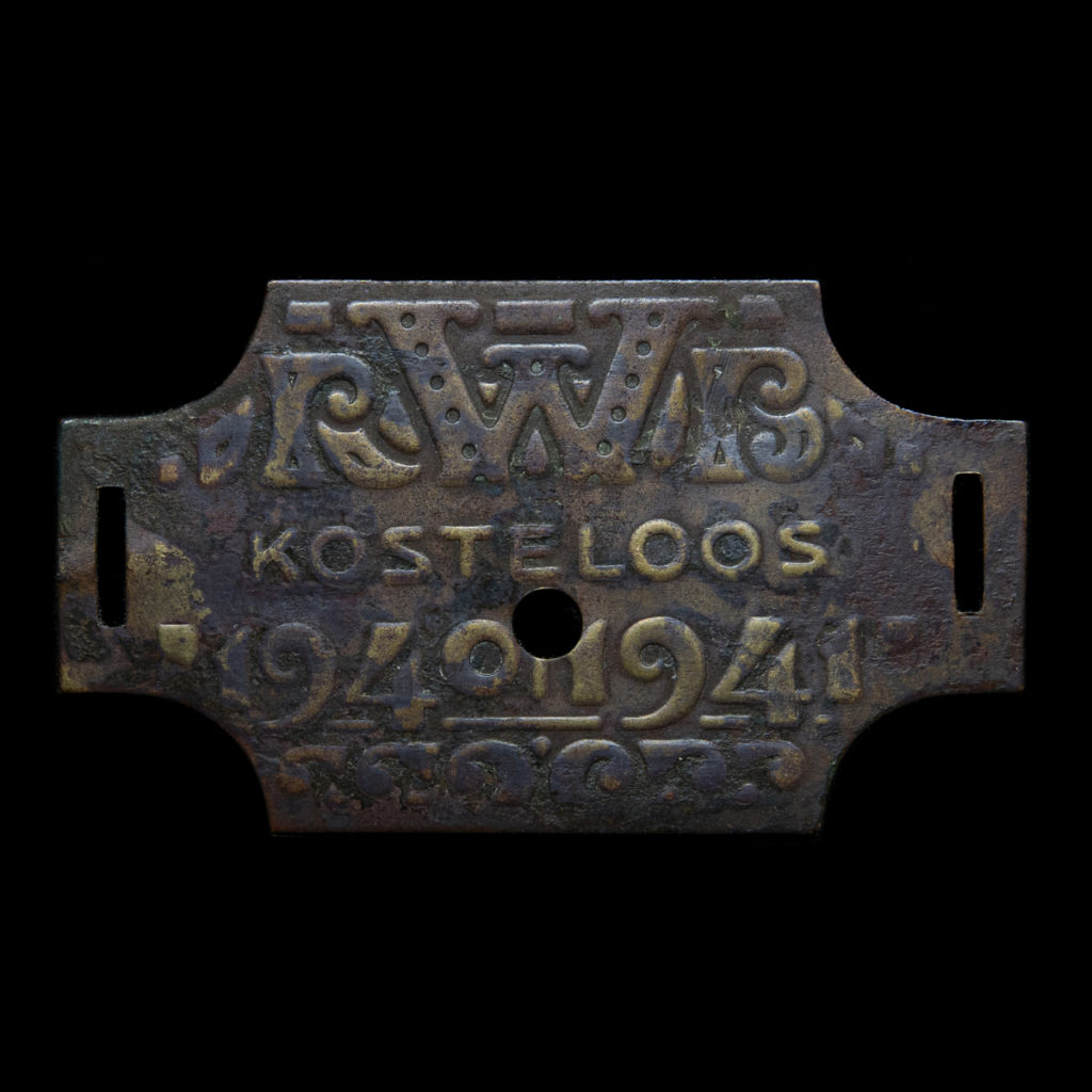 Rijwiel Belastingplaatje 1940-1941 ‘Kosteloos’