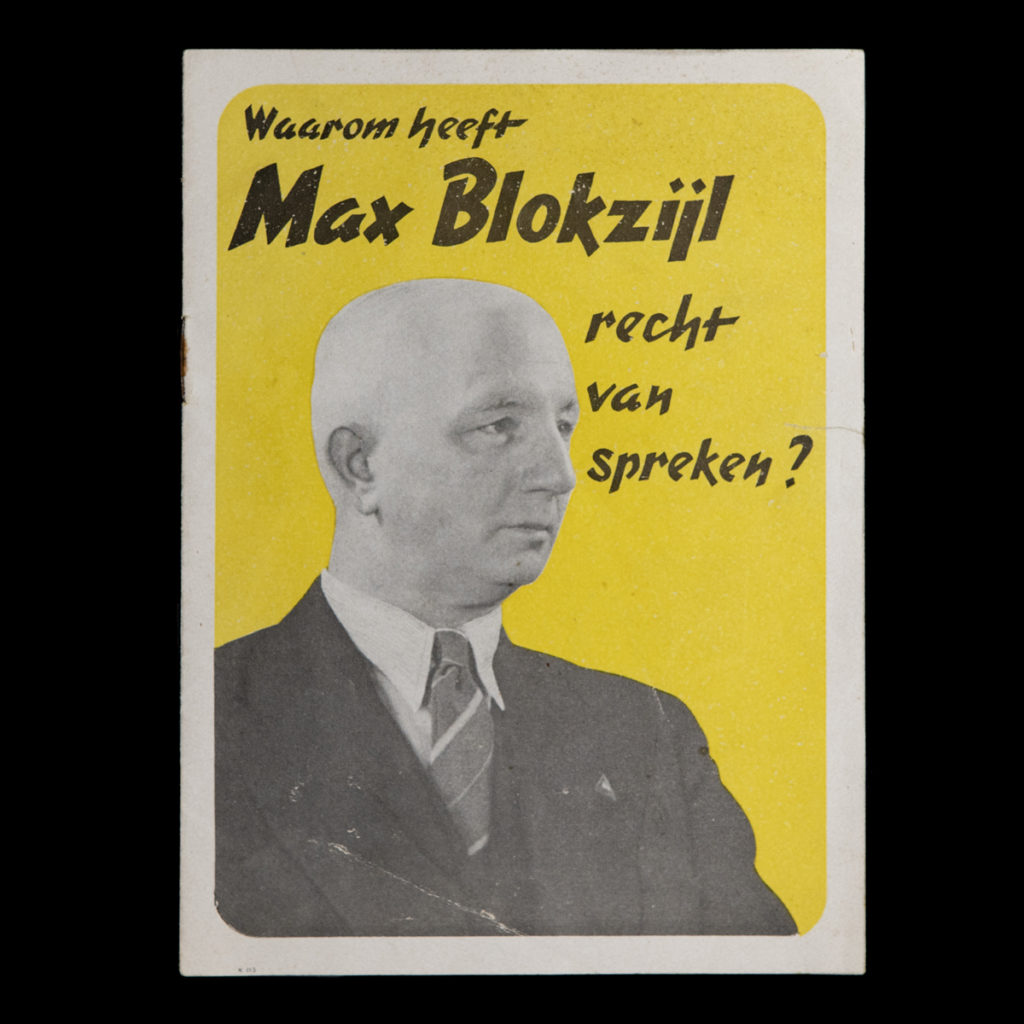 Brochure Waarom heeft Max Blokzijl recht van spreken?