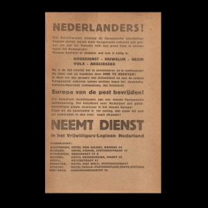 NEDERLANDERS! NEEMT DIENST pamflet