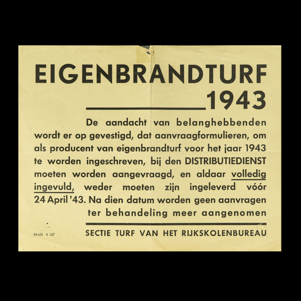 Eigen Brandturf 1943 affiche