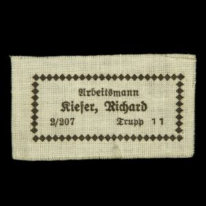 Reichsarbeitsdienst Waslabel 3