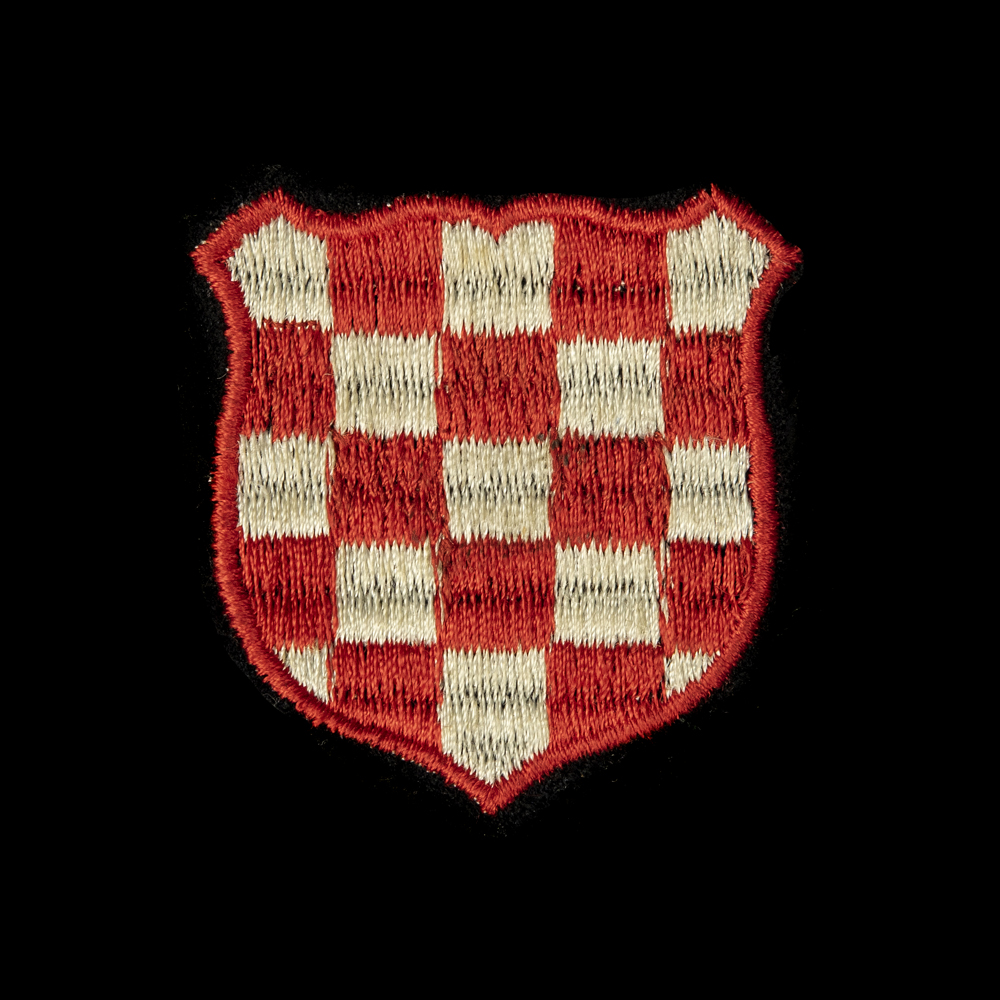 Waffen SS Kroatisch Vrijwilligers Armschildje ‘cut off’