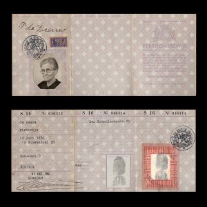 Persoonsbewijs P. de Zeeuw Schiedam