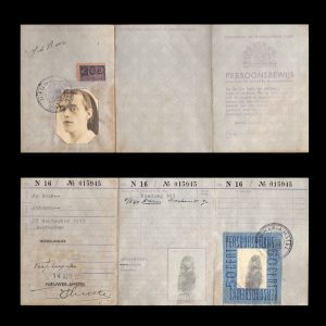 Vals persoonsbewijs ‘Johanna de Boer’ verzetsman Hendrik Holleman 