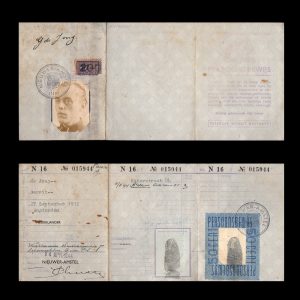 Vals persoonsbewijs ‘Gerrit de Jong’ verzetsman Hendrik Holleman 