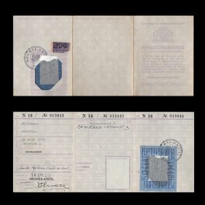 Vals persoonsbewijs ‘Gerrit Willems’ verzetsman Hendrik Holleman 